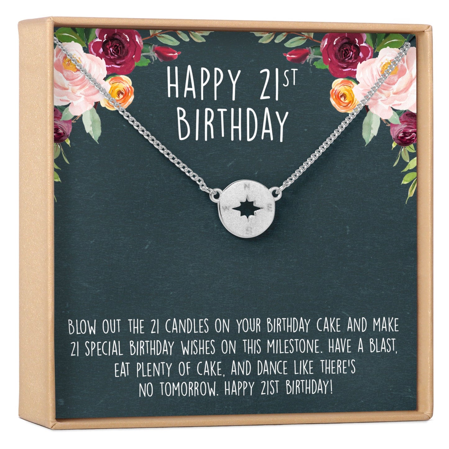 21st Birthday Necklace, Multiple Styles