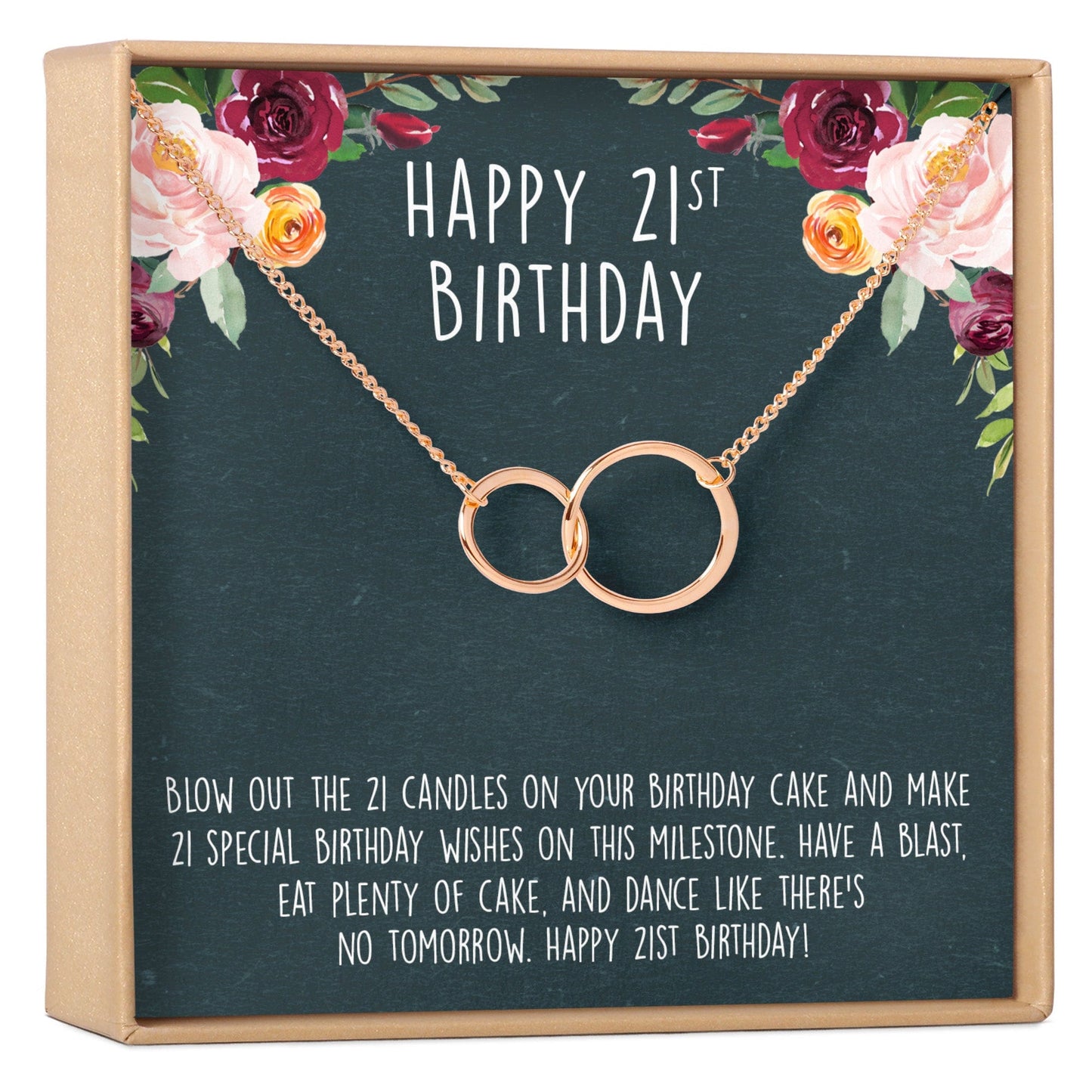 21st Birthday Necklace, Multiple Styles