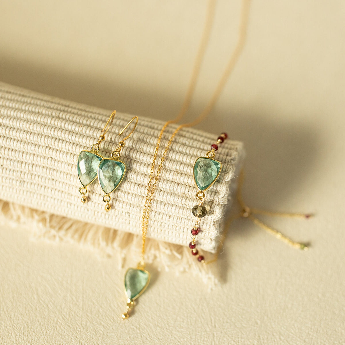Green Amethyst Gold Isla Collection