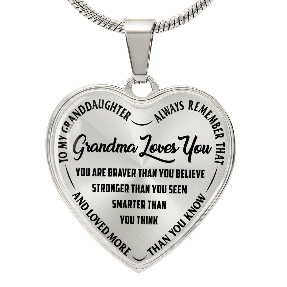 Grandma Loves You - Heart Necklace